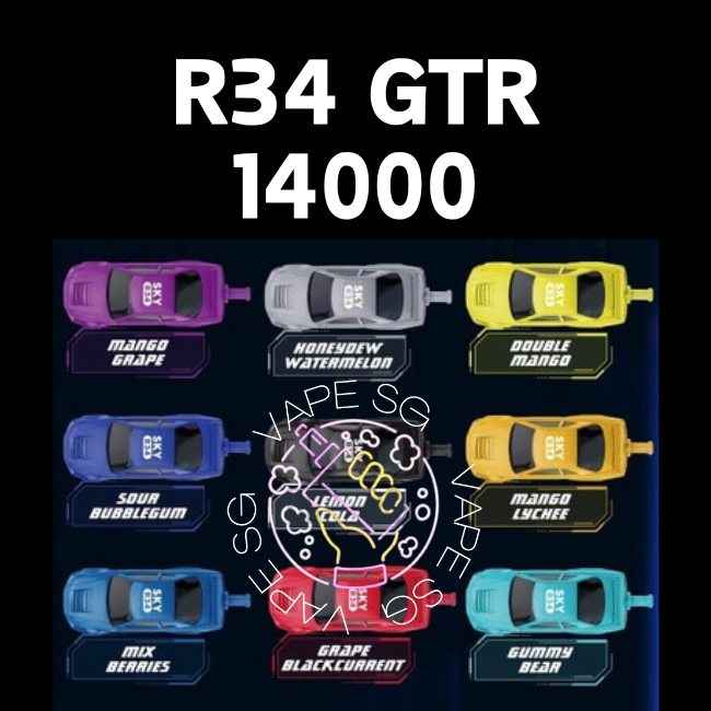 R34 Skyline 14000 disposable vape - sg vape shop singapore sg